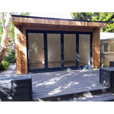 Vorgefertigte Sonnenräume Glashäuser Erweiterbares Holzcontainerhaus mit erweiterbarem Design