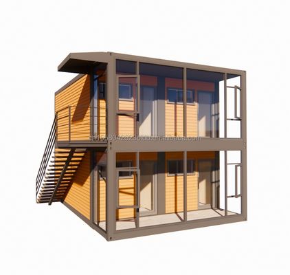 Modernes Design 20ft oder 40ft Doppelschicht-Containerhaus mit vier Schlafzimmern für vorgefertigte Villen oder Kombinierte Büroräume