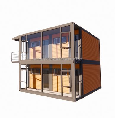 Modernes Design 20ft oder 40ft Doppelschicht-Containerhaus mit vier Schlafzimmern für vorgefertigte Villen oder Kombinierte Büroräume