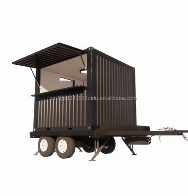 Faltbarer Behälter 10ft Pop-up Mobile Home Trailer für moderne kleine Custom Prefab Bar Campinghaus auf Rädern Trailer