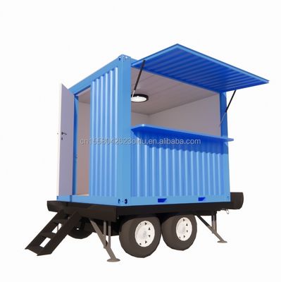 Faltbarer Behälter 10ft Pop-up Mobile Home Trailer für moderne kleine Custom Prefab Bar Campinghaus auf Rädern Trailer