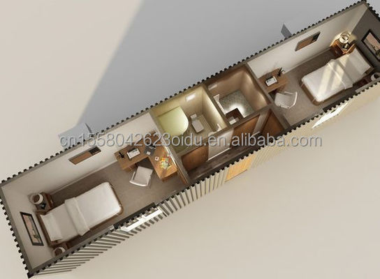 50/75/100mm Wellen-Sandwich-Panel Wand anpassbares Design 40ft Modifiziertes Containerhaus zum Wohnen oder Urlaub