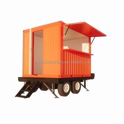 Aluminiumlegierung Fenster Prefab Kleine Modularen Häuser auf Rädern Anhänger mit Treppen für die USA Galvanisiertes Stahl Biegen 180g