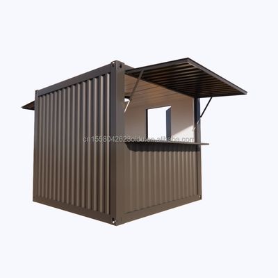 Custom Modern Design Kaffeekiosk 10ft Container Stil mit Aluminiumlegierung Fenster und Outdoor-Stahl Turn-Key-Lösung