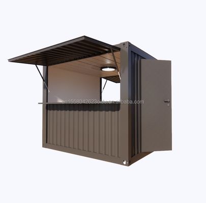 Custom Modern Design Kaffeekiosk 10ft Container Stil mit Aluminiumlegierung Fenster und Outdoor-Stahl Turn-Key-Lösung