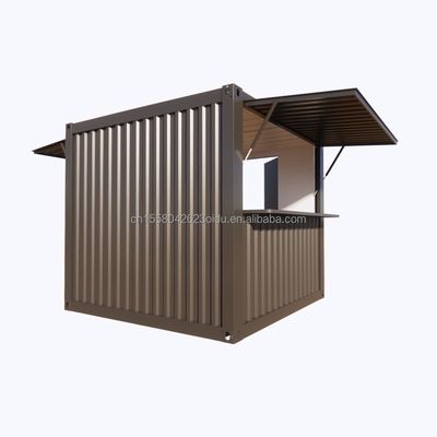 Custom Modern Design Kaffeekiosk 10ft Container Stil mit Aluminiumlegierung Fenster und Outdoor-Stahl Turn-Key-Lösung