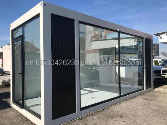 Wand 75mm Gartenarbeitshaus Grillbar 20ft Flachverpackung Behälter Mobilhaus für Familie Moderne Design Stil