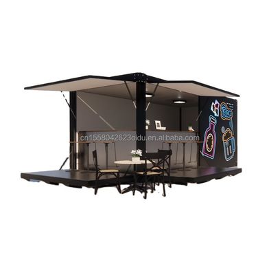 Galvanisierter Stahl biegen 180g Rahmen Moderne 10ft Container Bar Lebensmittelgeschäft für den Außenbereich aus modifiziertem Versandcontainer