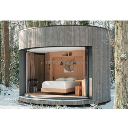 Leichtes Containerhaus aus Stahl mit einem Bad, einer Küche und Aluminiumfenstern