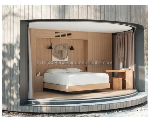 Leichtes Containerhaus aus Stahl mit einem Bad, einer Küche und Aluminiumfenstern
