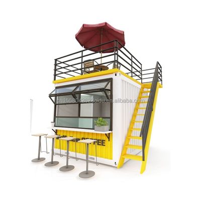 EU 10ft Mini-Pop-up-Shop Container Kaffeeshop Bar Fast-Food Restaurant Convenience-Shop mit 50mm Wandwellen-Sandwich-Panel