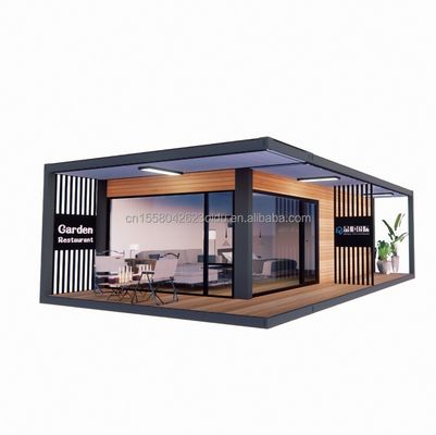 Modernes Design 20ft/40ft vorgefertigtes Containerhaus mit Holzglashaus