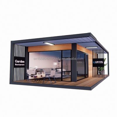 Modernes Design 20ft/40ft vorgefertigtes Containerhaus mit Holzglashaus