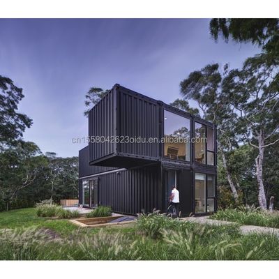 Wohn 20ft Prefab Container Haus mit Glaswand Büro Villa und zweistöckige Flat Pack Assembly