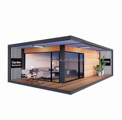 Modernes Design 20ft/40ft vorgefertigtes Containerhaus mit Holzglashaus