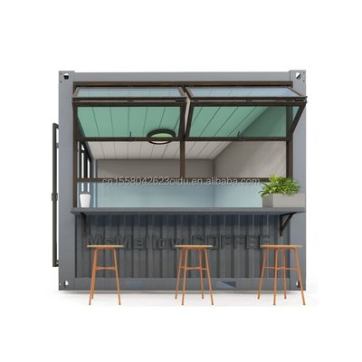 10ft Mini-Pop-up-Shop Container Kaffeeshop Bar Fast-Food Restaurant Convenience-Shop mit Aluminiumoxidfenstern