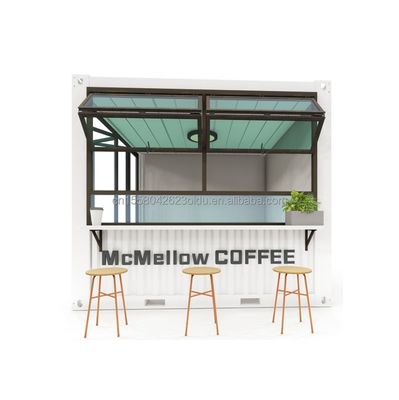 10ft Mini-Pop-up-Shop Container Kaffeeshop Bar Fast-Food Restaurant Convenience-Shop mit Aluminiumoxidfenstern