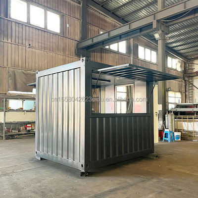 Prefab Shop Custom Pop Up Cafe Bar in 10ft und 20ft Container Kaffeehäuser mit galvanisierten Stahl quadratischen Rohren