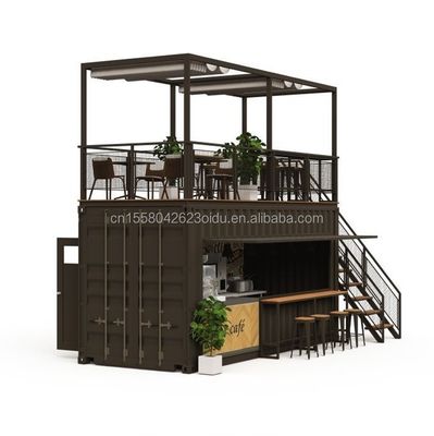 Stahlrahmen Verzinktes Stahl biegen 180g 20ft Klappbare Luxus vorgefertigte tragbare Kaffeehausbehälter für Produkte