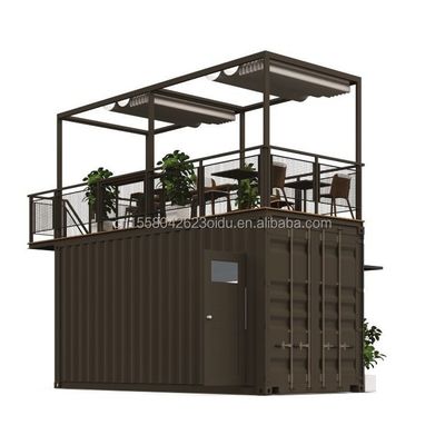 Stahlrahmen Verzinktes Stahl biegen 180g 20ft Klappbare Luxus vorgefertigte tragbare Kaffeehausbehälter für Produkte