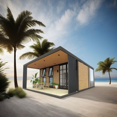 Holzbehälter im Freien Luxusgarten Kleines Haus mit 2-3 Schlafzimmern für Familien und Hotels Aluminiumlegierte Fenster