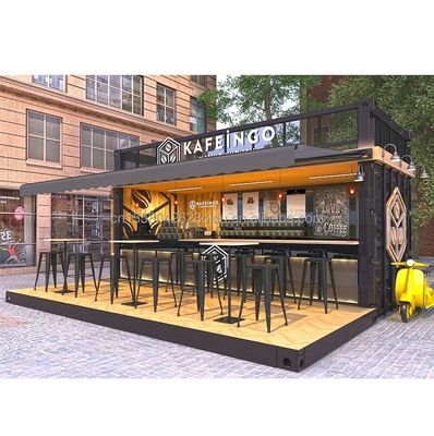 Kaffee-Bar-Kiosk aus verzinktem Stahl für ein 20 Fuß erweiterbares Containerhaus