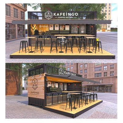 Kaffee-Bar-Kiosk aus verzinktem Stahl für ein 20 Fuß erweiterbares Containerhaus
