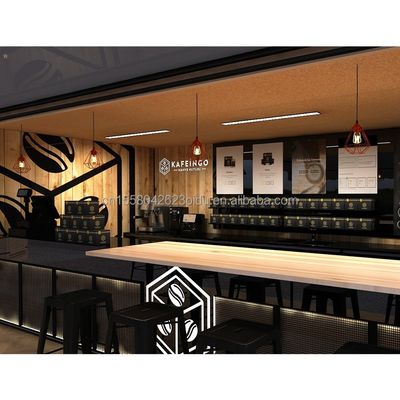 Kaffee-Bar-Kiosk aus verzinktem Stahl für ein 20 Fuß erweiterbares Containerhaus
