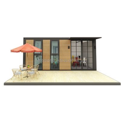 20ft oder 40ft Portable Tiny Home Vorgefertigte Leichtstahlvilla Modulare Vorgefertigte Häuser mit galvanisierten Quadratrohren aus Stahl