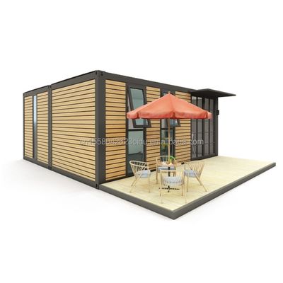20ft oder 40ft Portable Tiny Home Vorgefertigte Leichtstahlvilla Modulare Vorgefertigte Häuser mit galvanisierten Quadratrohren aus Stahl