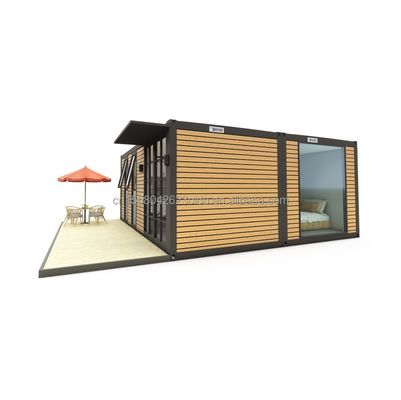 20ft oder 40ft Portable Tiny Home Vorgefertigte Leichtstahlvilla Modulare Vorgefertigte Häuser mit galvanisierten Quadratrohren aus Stahl