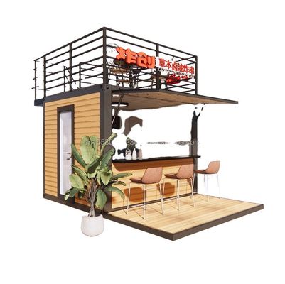 10ft Modern Design Fast Food Mini Pop-Up Shop Flat Pack Stahlbehälter für Carport im Außenbereich Cafe Kaffee Bar Carport