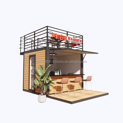 10ft Modern Design Fast Food Mini Pop-Up Shop Flat Pack Stahlbehälter für Carport im Außenbereich Cafe Kaffee Bar Carport