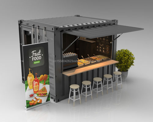Kleine Taverne Kaffeehaus Mobiltaverne Anpassungsfähige moderne Fertigbauhäuser aus Stahl für abnehmbare transportierbare Wohnungen