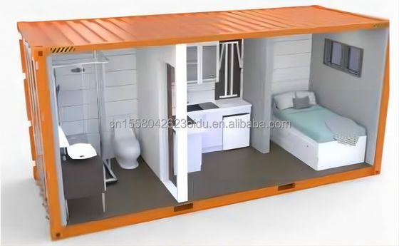 Outdoor Stahl und Sandwich Panel Flat Pack Container Haus mit Bad aus 20ft/40ft