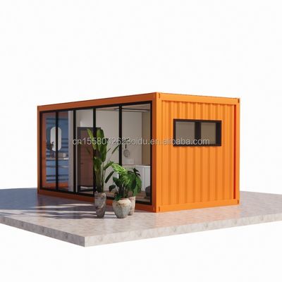 Outdoor Stahl und Sandwich Panel Flat Pack Container Haus mit Bad aus 20ft/40ft