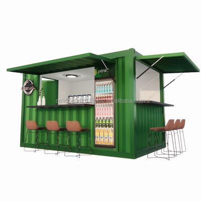Shop Supermarkt 10-12FT Container Mobile Cafe Stahlstruktur mit Holzhäusern Design im modernen Stil und hoher Qualität