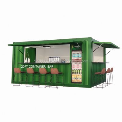 Shop Supermarkt 10-12FT Container Mobile Cafe Stahlstruktur mit Holzhäusern Design im modernen Stil und hoher Qualität