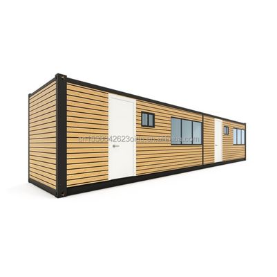 20 40 FT Modernes Design Erweiterbarer Behälter Vorgefertigtes Holzfarbiges Gartenhaus für ein individuelles Wohnerlebnis