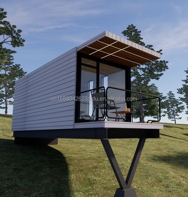 20 FT modernes Design vorgefertigtes hängendes Haus Stahl-Sandwich-Panel-Container für das Leben im Freien für Urlaub oder Familie