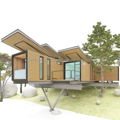 20 FT modernes Design vorgefertigtes hängendes Haus Stahl-Sandwich-Panel-Container für das Leben im Freien für Urlaub oder Familie