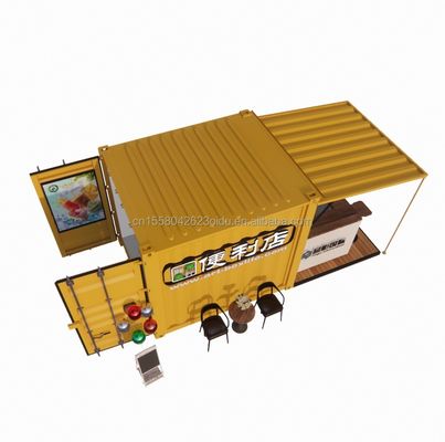 Portable Pop Up Mobile Mini 10ft Container Home Bar Vorgefertigtes Restaurant Geschäft Straßen-Food-Kiosk