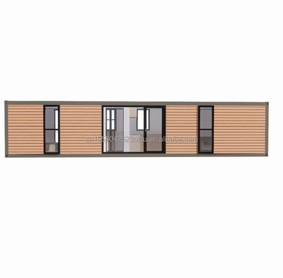 Moderner einfacher Laden kundenspezifisch 20f 40ft vorgefertigt erweiterbares Holzcontainerhaus mit 2 großen Schlafzimmern im einfachen Stil