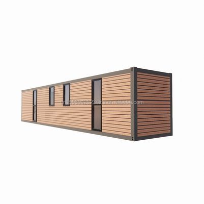 Moderner einfacher Laden kundenspezifisch 20f 40ft vorgefertigt erweiterbares Holzcontainerhaus mit 2 großen Schlafzimmern im einfachen Stil
