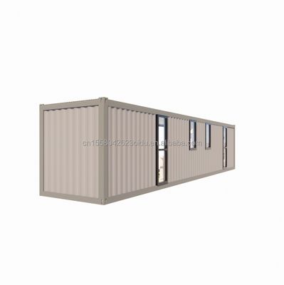 Moderner einfacher Laden kundenspezifisch 20f 40ft vorgefertigt erweiterbares Holzcontainerhaus mit 2 großen Schlafzimmern im einfachen Stil
