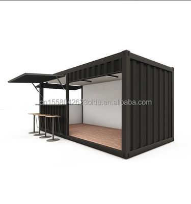 20ft Stahlrahmen vorgefertigter Lebensmittel-Stand Container mit Aluminiumfenstern und galvanisierten Stahl biegen