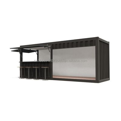 20ft Stahlrahmen vorgefertigter Lebensmittel-Stand Container mit Aluminiumfenstern und galvanisierten Stahl biegen
