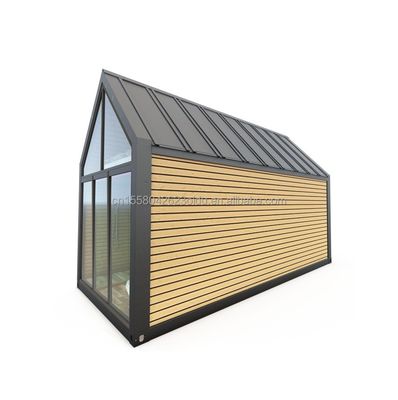 Außenhotel oder Wohnzimmer Aluminiumlegierung Fenster Dreieckdach Vorgefertigtes Stahlcontainerhaus mit individueller Farbe