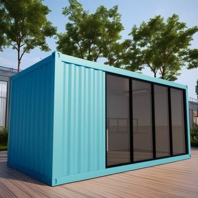 Außen 20ft vorgefertigte Stahlkonstruktion Haus Container Flat Pack Häuser aus 50/75/100mm Welle Sandwich Panel