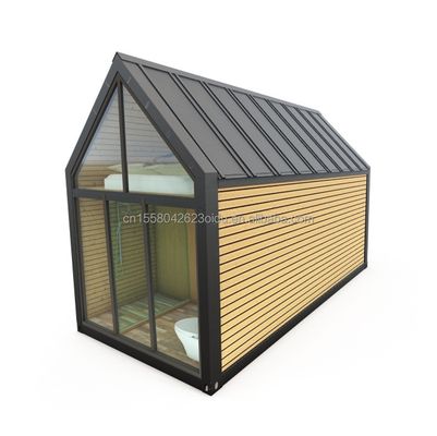 Außenhotel oder Wohnzimmer Aluminiumlegierung Fenster Dreieckdach Vorgefertigtes Stahlcontainerhaus mit individueller Farbe